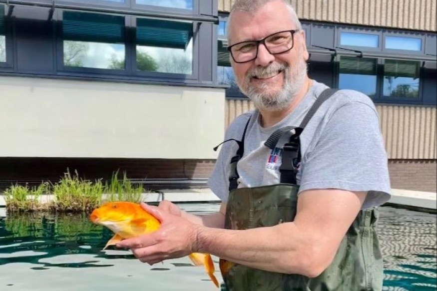Fish-ieth anniversary gift for retired North Wales officer