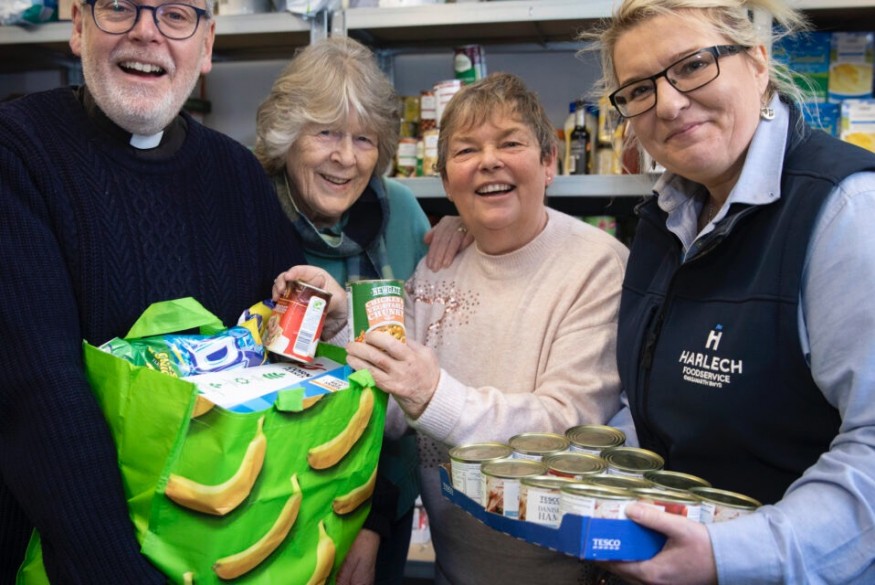 Food giant's helping hand for Conwy based food bank