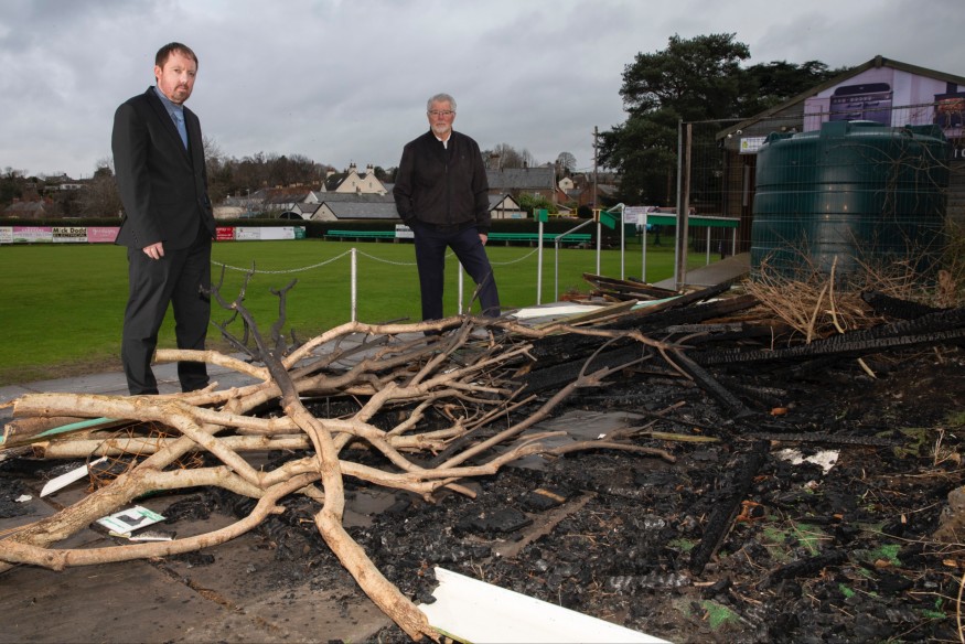 Firm gives club a helping hand to repair fire damage