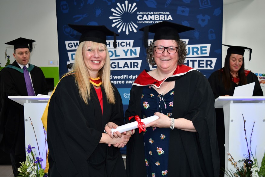 Students enjoy graduation at North Wales business school