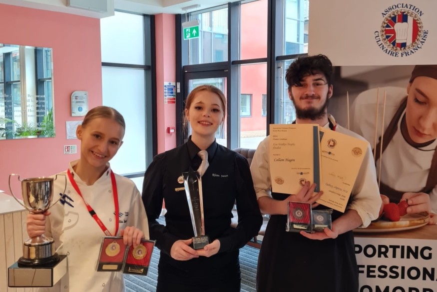 Rhian, Yuliia and Callum win Commis Chef of the Year medals