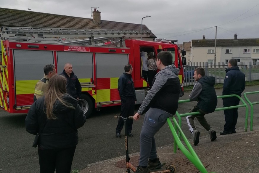 North Wales Fire Service visit Llandudno Youth Club
