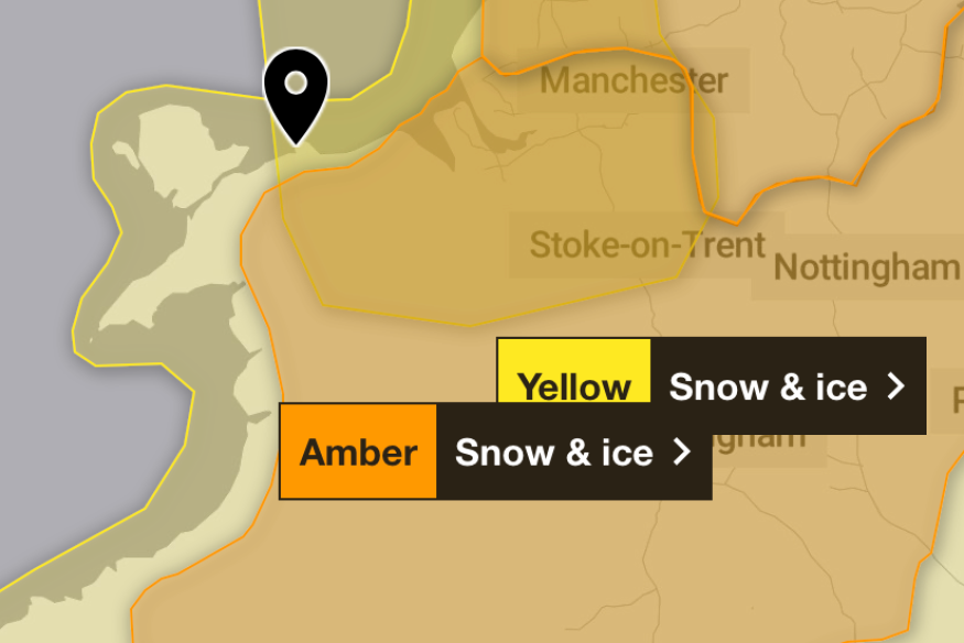 Snow and ice warning as Met Office updates forecast